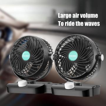 12V Dual Single Head Car Fan Portable Vehicle 360 Degree Auto Cooling Cooler Energy Saving Car Cooler Mini Electric Car Fan