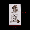 2pcs/set Cute Owl Arm Fake Transfer Tattoo Sexy Large Temporary Tattoos Sticker Men Women Body Art 105*60mm