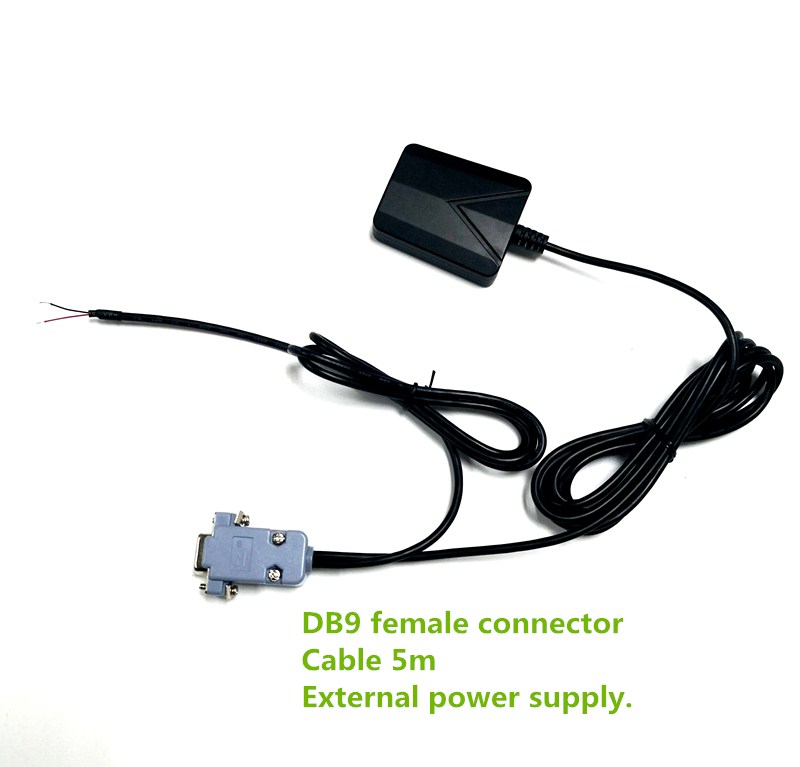 9600 baud rate Industrial 12V-24 DB9 Female 5m RS232 protocol, power supply RS-232 GNSS GPS glonass receiver Module NMEA0183