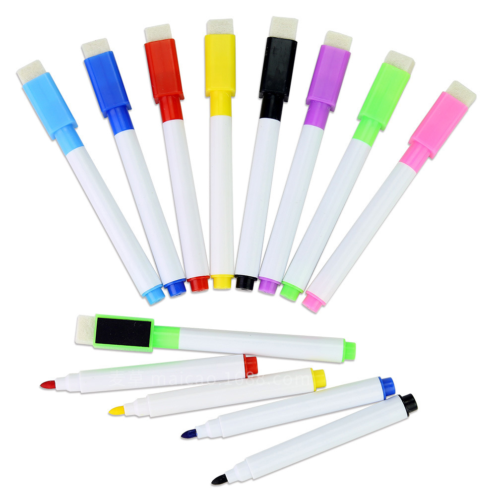 8Pcs/set Erasable magnetic White Board Maker Pen Whiteboard Marker Liquid Chalk Glass Ceramics Office School Supply 8colors ink