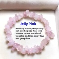 Lucky Reiki Stone Chip Beads Bracelet Natural Crystal Pink Bracelets for Women Men Jewelry Christmas Gift