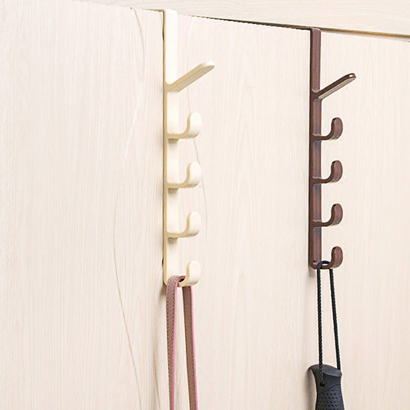 Bedroom Door Hanger Clothes Hanging Rack Plastic Home Storage Organization Hooks Over The Door Purse Holder for Bags Rails