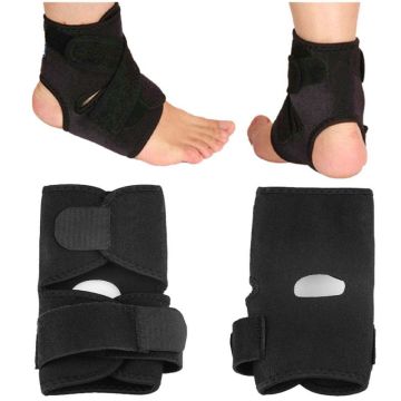 Outdoor Sport Black Adjustable Ankle Foot Ankle Support Elastic Brace Guard Football Basketball Equipment 456