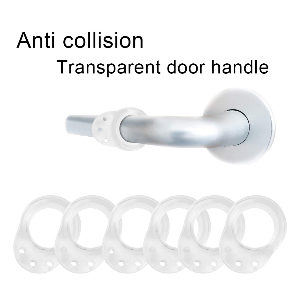 Silicone Door Stopper Transparent Door Handle Buffer Anti Collision Doorknob Buffer To Protect Walls And Furniture Door Stoper