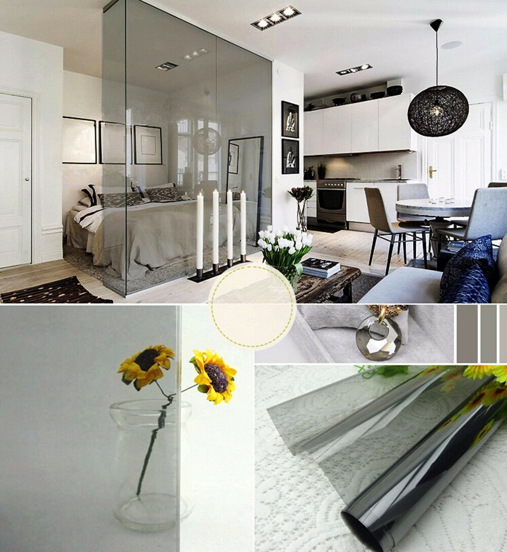 Sunice Black Grey Decoration window Film Home Office glass sticker Self Adhesive Heat Rejection Sticker Anti-UV Privacy film