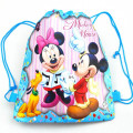 Disney 10Pcs Forzen Moana Snow White Minnie Mickey Mouse Cars Princess Sofia Non-woven Fabrics Drawstring Backpack Shopping Bag