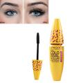 1PC 3D Silk Fiber Eyelash Mascara Thick Curling Yellow Tube Waterproof Mascara Black Long-lasting Mascara Makeup Cosmetics TSLM2
