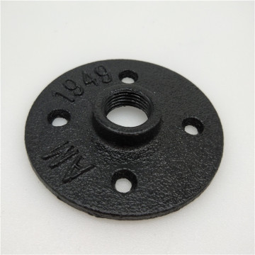 1pcs 1/2'' 3/4'' Floor Flange Strong Base Black Cast Iron Industrial Flange Wall Base Pipe Support Base 4 holes