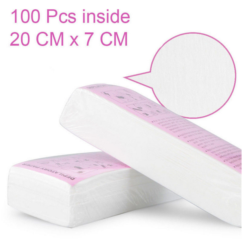 100pcs Removal Nonwoven Body Cloth Hair Remove Wax Paper Rolls High Quality Hair Removal Epilator Wax Strip Paper Roll