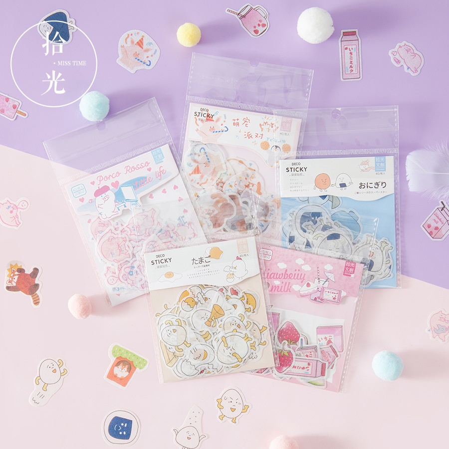 Kawaii Vaporwave pet Decorative Washi Stickers Scrapbooking Stick Label Diary Stationery Album Vintage Stickers