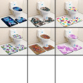 Nordic 3D Butterfly Toilet Bath Mat Carpet Rug Sets Bathroom Shower Room Carpets Flannel Anti Slip 3 Pieces Bath Mat Sets