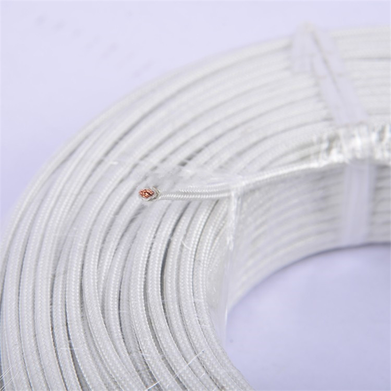 High temperature wire / GN500 pure copper core mica wrapped braided refractory / GN800 mica wrapped pure nickel wire