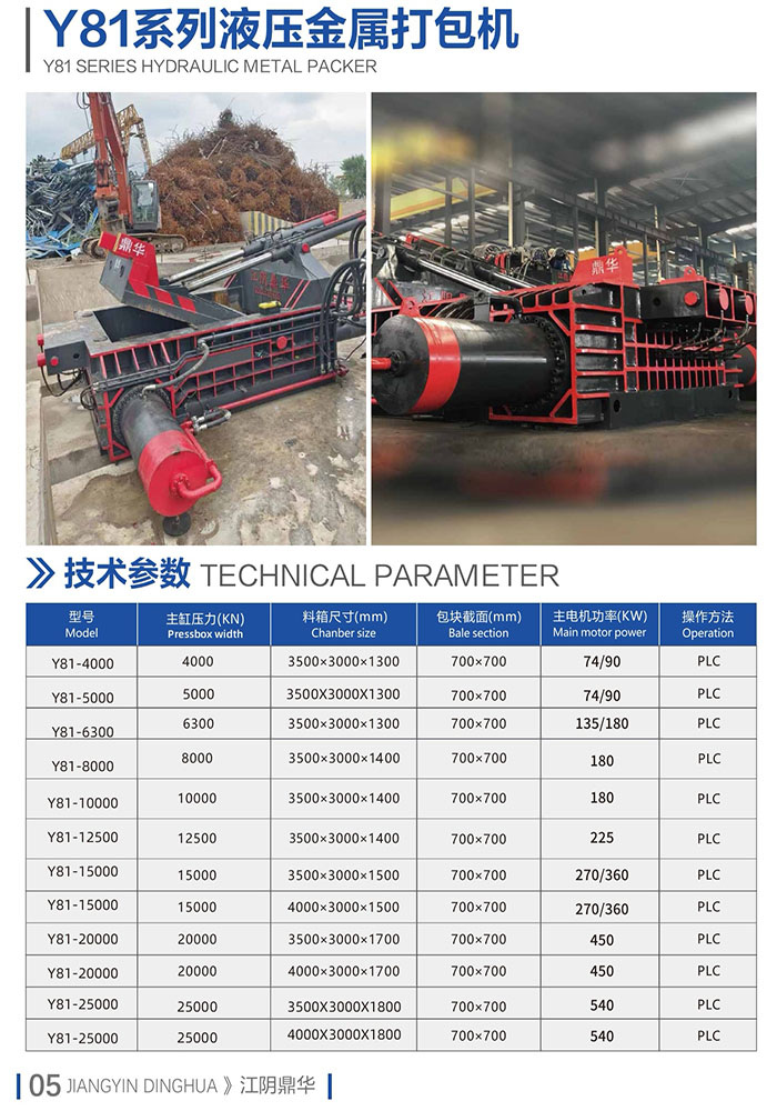 hydraulic metal baler
