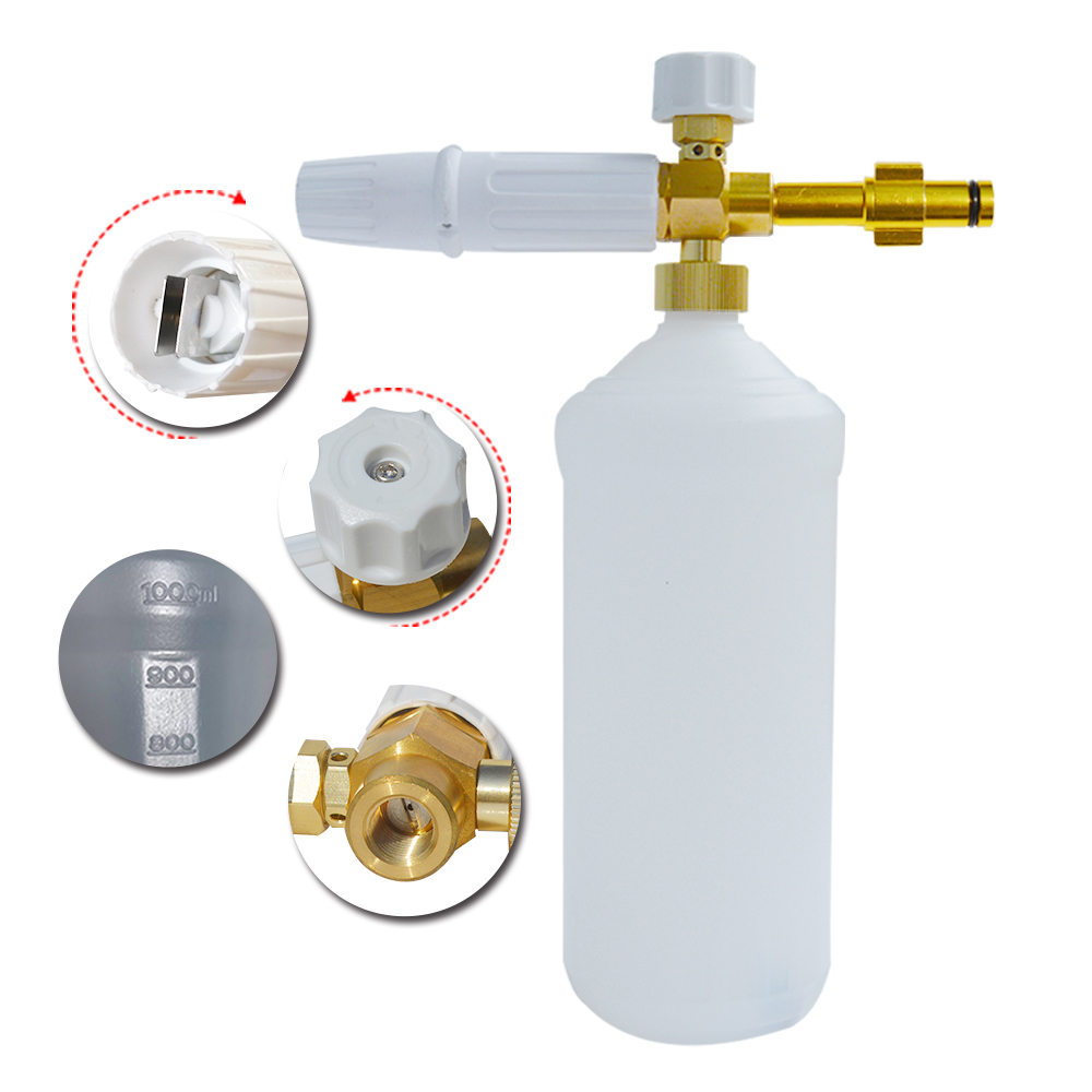 Foam Generator Snow Foam Lance Car Foam Wash Foam Nozzle High Pressure Soap Foamer for Elitech Sun Joe Hitachi Ryobi Washer