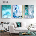 Modern Abstract Canvas Poster Blue Marble Wave Wall Art Painting Nordic Posters and Prints Wall Pictures for Living room Decor