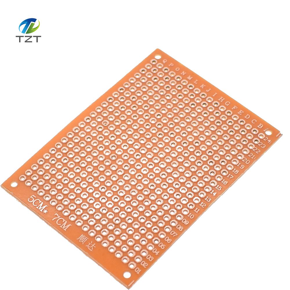 100Pcs 5*7 PCB 5x7 PCB 5cm 7cm DIY Prototype Paper PCB Universal Board yellow