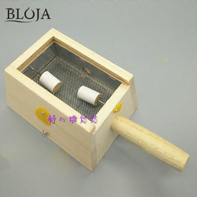 Two Holes solid wood moxa box appliance wood moxa burner point massage device