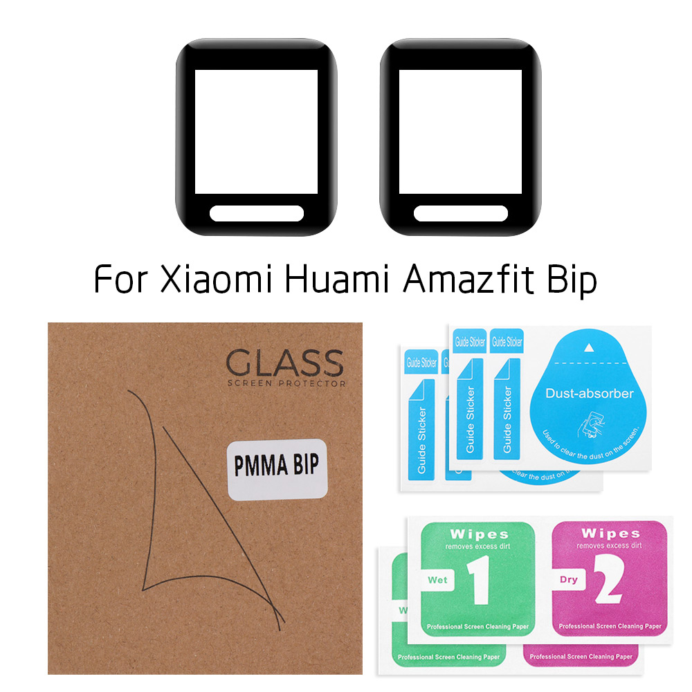 1/2pcs 3D Curved Edge Protective Film for xiaomi Amazfit Bip Full Cover Screen Protector For Huami Amazfit Bip Watch Accessories