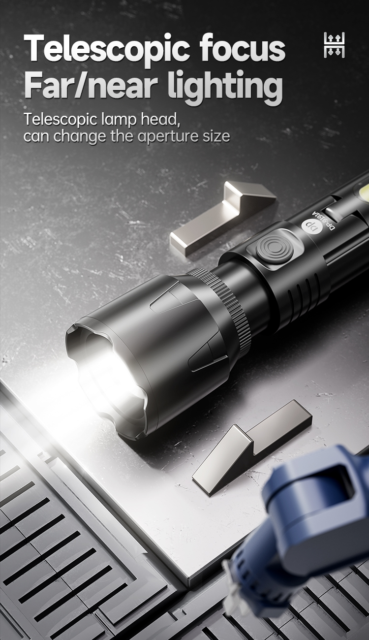 04-9191A-Super Bright Solar Charging Rechargeable Tactical Flashlight Torch
