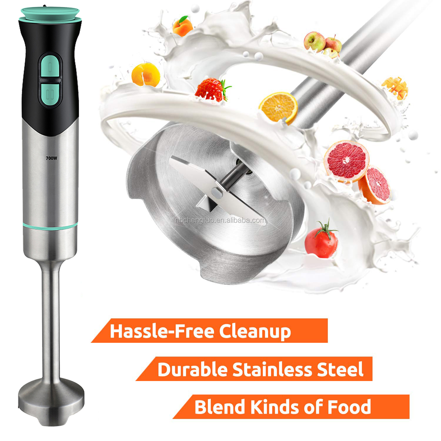 HB-748 home kitchen appliance US style mini hand blender hand stick hand blender set6