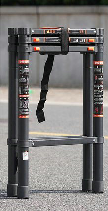 1.5+1.5m multifunctional aluminum alloy telescopic herringbone ladder, household portable engineering folding ladder