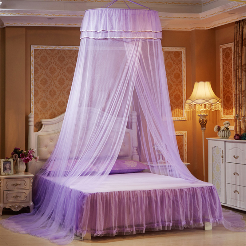 49Princess Hanging Round Lace Canopy Bed Netting Comfy Student Dome Mosquito Net for Crib Twin Full Queen Bed45