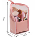 PURDORED 1 Pc Stand Cosmetic Bag for Women Clear Zipper Makeup Bag Travel Female Makeup Brush Holder Organizer Toiletry Bag