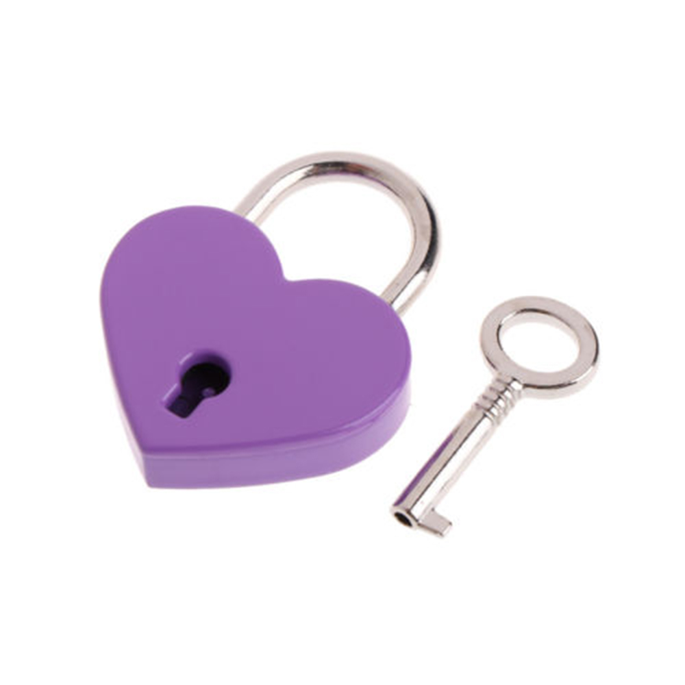 Mini Heart Shape Luggage Case Gym Locker Padlock With Key box case lock lovers lock Home Improvement Hardware