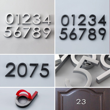 Self Adhesive Modern Door Number Plaque Door Plate Number House Number Hotel Door Address Digits Sticker Sign