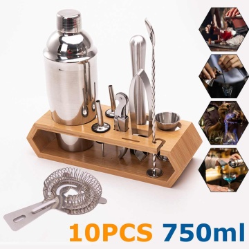 750ml Shaker Professional Stainless Steel Bartender Wine Cup Cocktail Mixer Martini Cocktail Shaker Bar Set