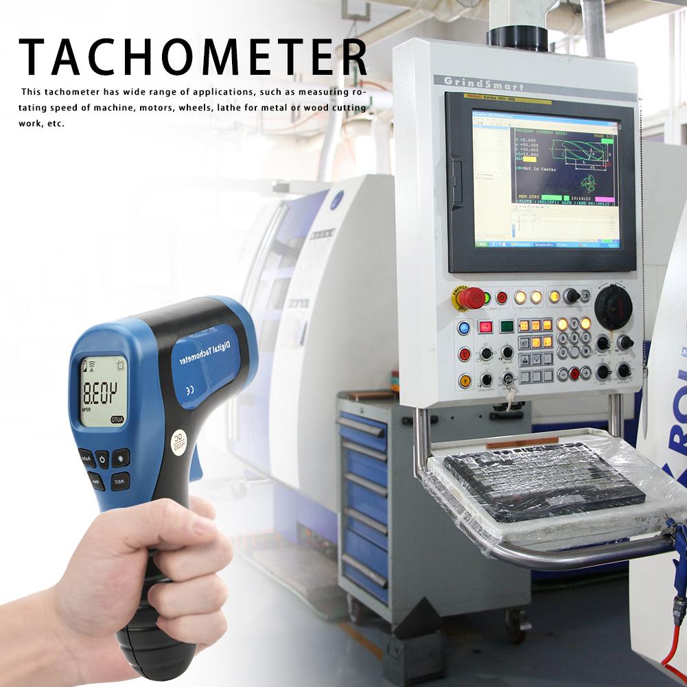ALLOET TL-900 Tachometer 2.5-99999 RPM Non-contact Laser Digital Tachometers Motor Wheel Lathe Speed Meter Measuring Instruments