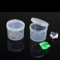 5PCS Plastic Small Round Clear Lid Pill Storage Box Case Coin Collecting Capsules Transparent Holders 3.4*2.7CM NEW