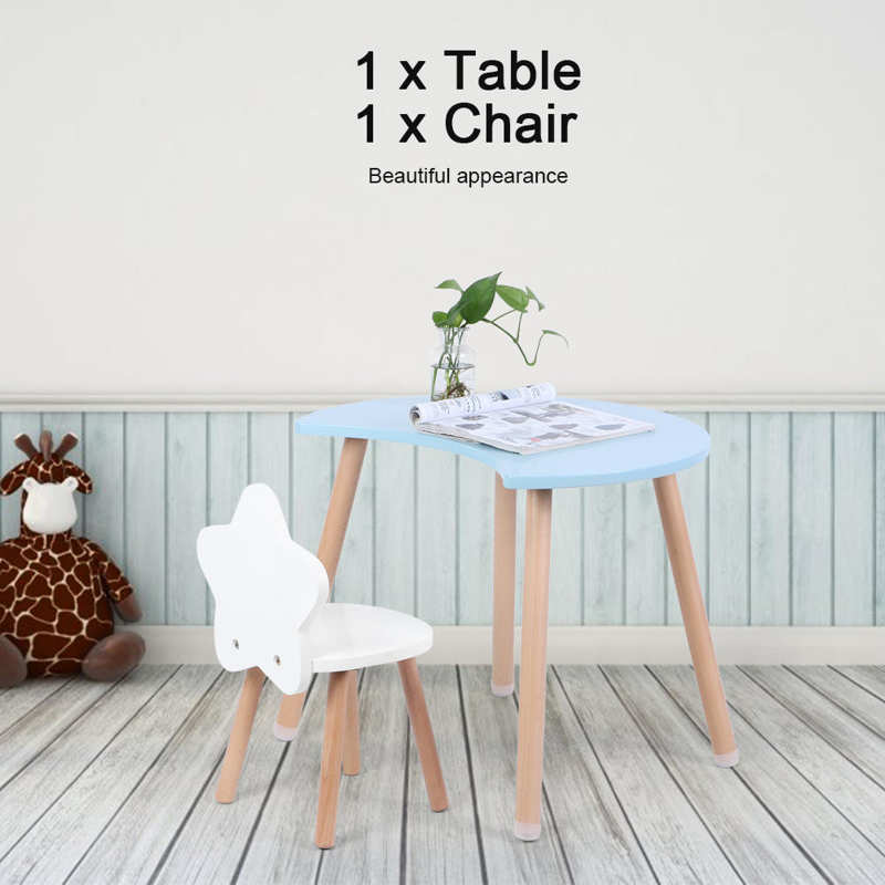 Children Multifunctional MDF Table Desk Chair Set for School Home Bedroom Living Room Decoration Oversea Warehouse Fast Shipping
