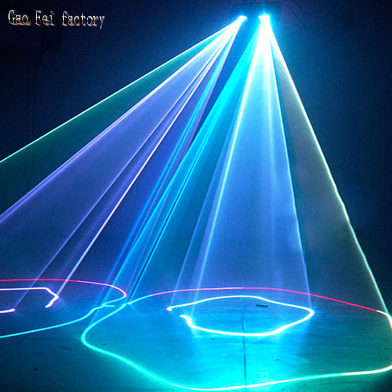 Disco Laser Lights 2 Lens Projector RG Laser Beam Light for Halloween DJ Party Stage Light