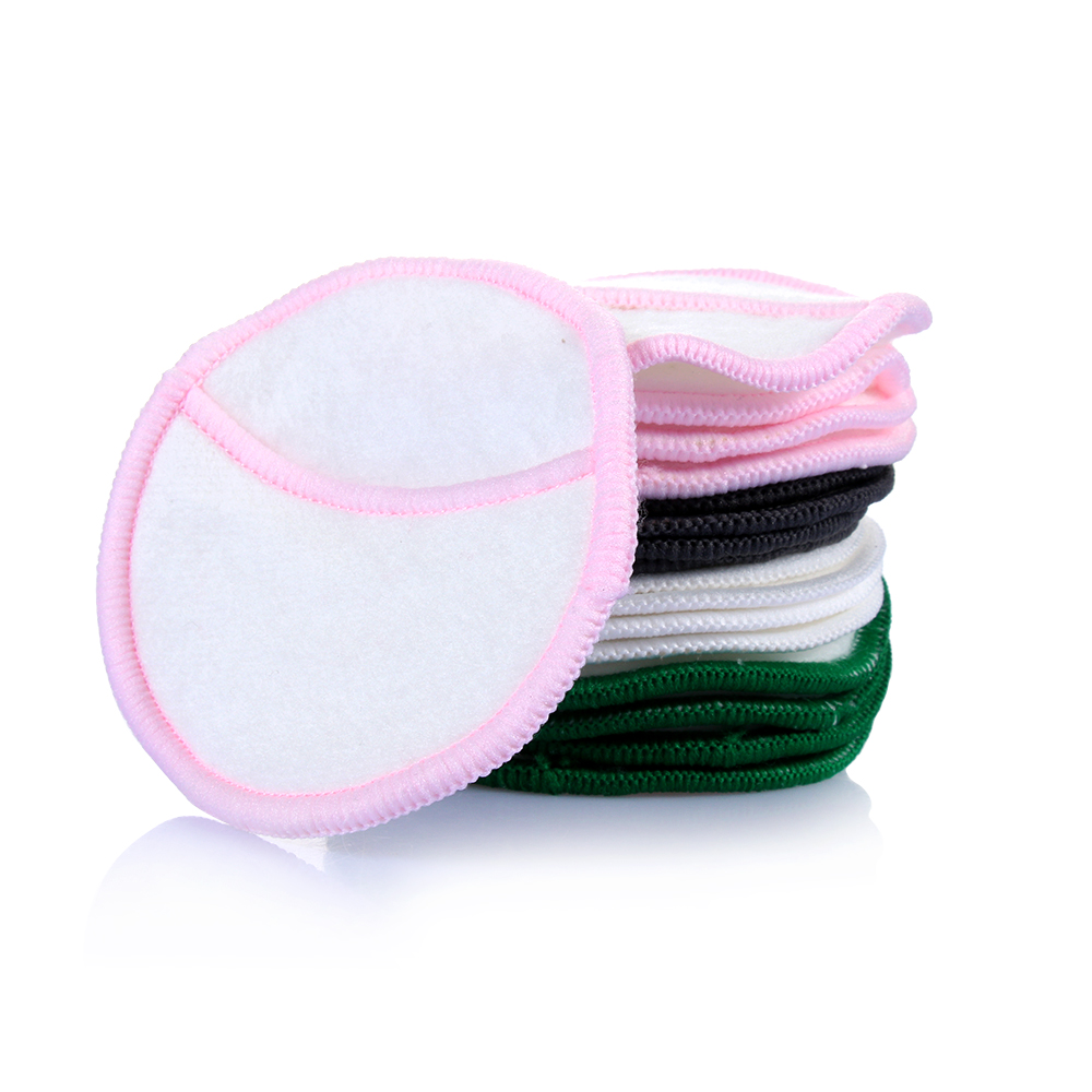 5Pcs Bamboo Cotton Remover Pad Reusable Washable Portable Facial Wipes Cleansing Pads with Laundry Bag Make Up Tools