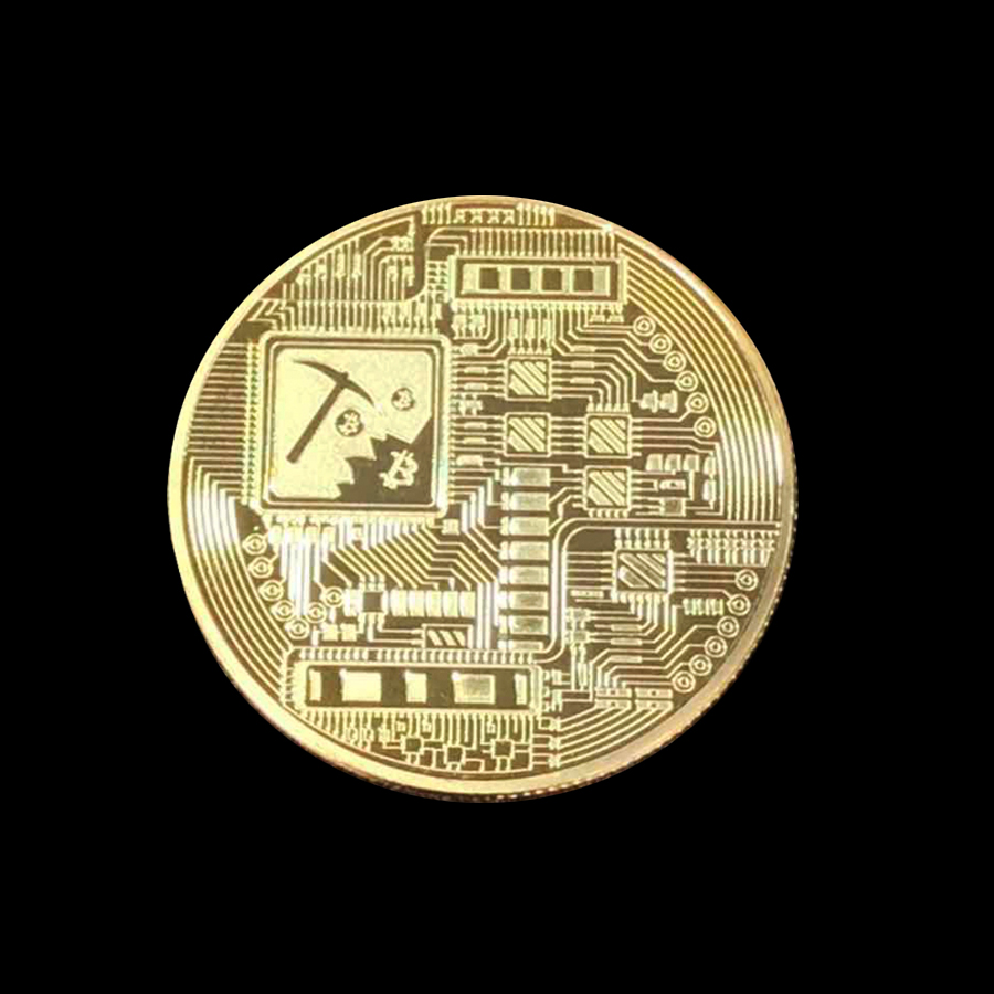 Gold Plated Bitcoin Coin Art Souvenir Great Gift Collectible Physical Metal Coin Crypto Commemorative Coin