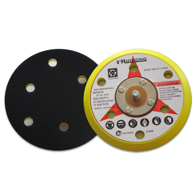 5Inch 125MM /6 Inch 150MM 5/16"-24 Thread Hook Loop Velcro Back-up Sanding Pad Sander Backing Plate Grinder Power Tools