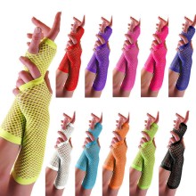Multicolor Fishing Gloves Net New Women's Mittens 2021 Fashion Long Length Fishnet Fingerless Gloves Party Gloves Варежки