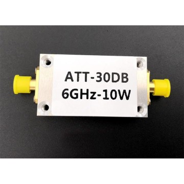 TZT 0-6GHz 10W 30DB RF Attenuator SMA Fixed Attenuator Work with Power Meter Spectrum Analyzer