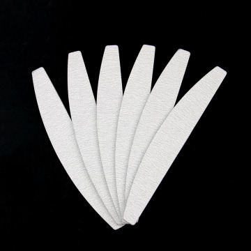 5pcs 178*28*4mm Half Moon Shape 100/180 Grey Nail Art Files Slim Sanding Set Nail Buffers Polish Gel Tools Manicure Pedicure