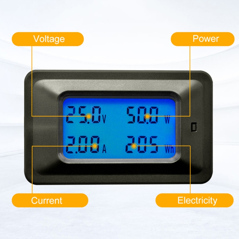 20A/50A/100A Digital DC 8-100V Voltmeter Ammeter LCD 4 in 1 DC Voltage Current Power Energy Meter Detector Amperimetro Shunt
