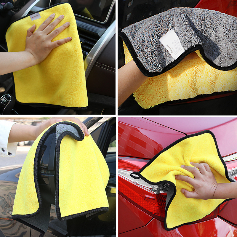 Microfiber Cleaning Towel 3/6/9pcs Micro Fiber Wash Towels for Car Double Layer Extra Soft Cleaning Drying Cloth Car Wash Rags