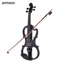 ammoon New Sale Full Size 4/4 Solid Wood Silent Electric Violin Fiddle Maple Body Ebony Fingerboard Pegs with Music Aeccessaries