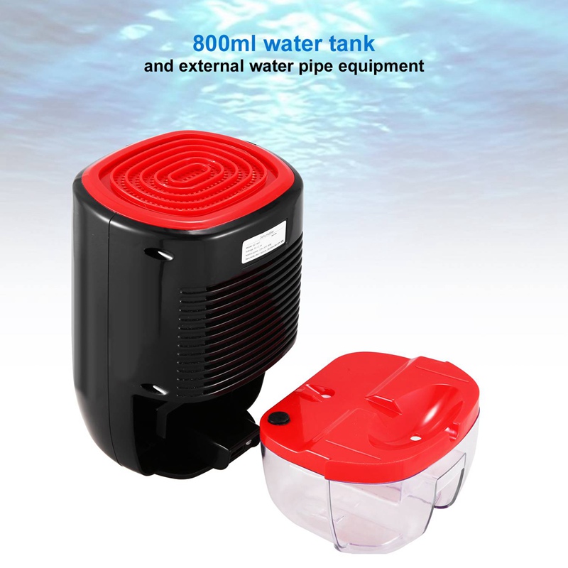 LCD Electric Mini Air Dehumidifier 800Ml Portable Air Purifier Machine Automatic Power-Off Defrost for Home