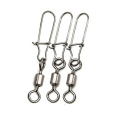 10PCS 4# -14# Fishing Accessories Connector Pin Bearing Rolling Swivel Stainless Steel Snap Fishhook Lure Swivels Tackle