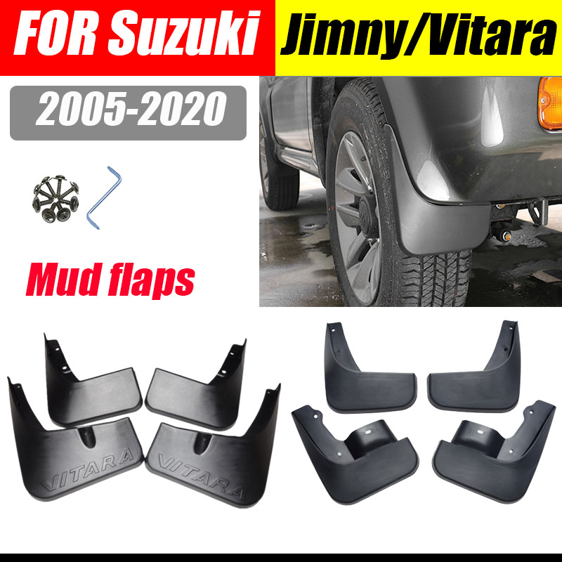 For Suzuki Jimny Mud Flaps Vitara mudguards Suzuki car Fender splash guard mud flaps auto accessories a set of 4pcs 2005-2020