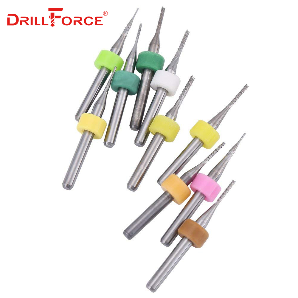 0.5-1.4mm 0.8-3.175mm 1.1-2mm 1.5-2.5mm Tungsten Steel Carbide End Mill Engraving Bits CNC PCB Milling Cutter Drill Bit