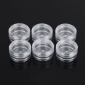 100Pcs Cosmetic Jar 3/5g Small Empty Cosmetic Refillable Bottles Plastic Eyeshadow Makeup Face Cream Jar Pot Container