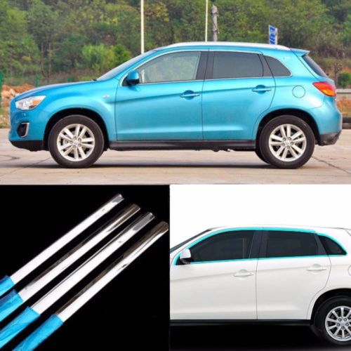 12pcs Stainless Steel Door Window Frame Sill Molding Trim For Mitsubishi ASX