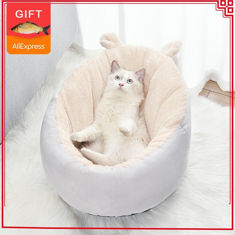 Pet Cat House for Cats Bed Warm Small Dogs Kennel Houses PP Cotton Home Nest Kitten Beds Sleep Mat Dog Cushion Window Supplies